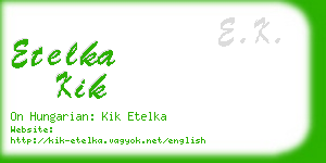 etelka kik business card